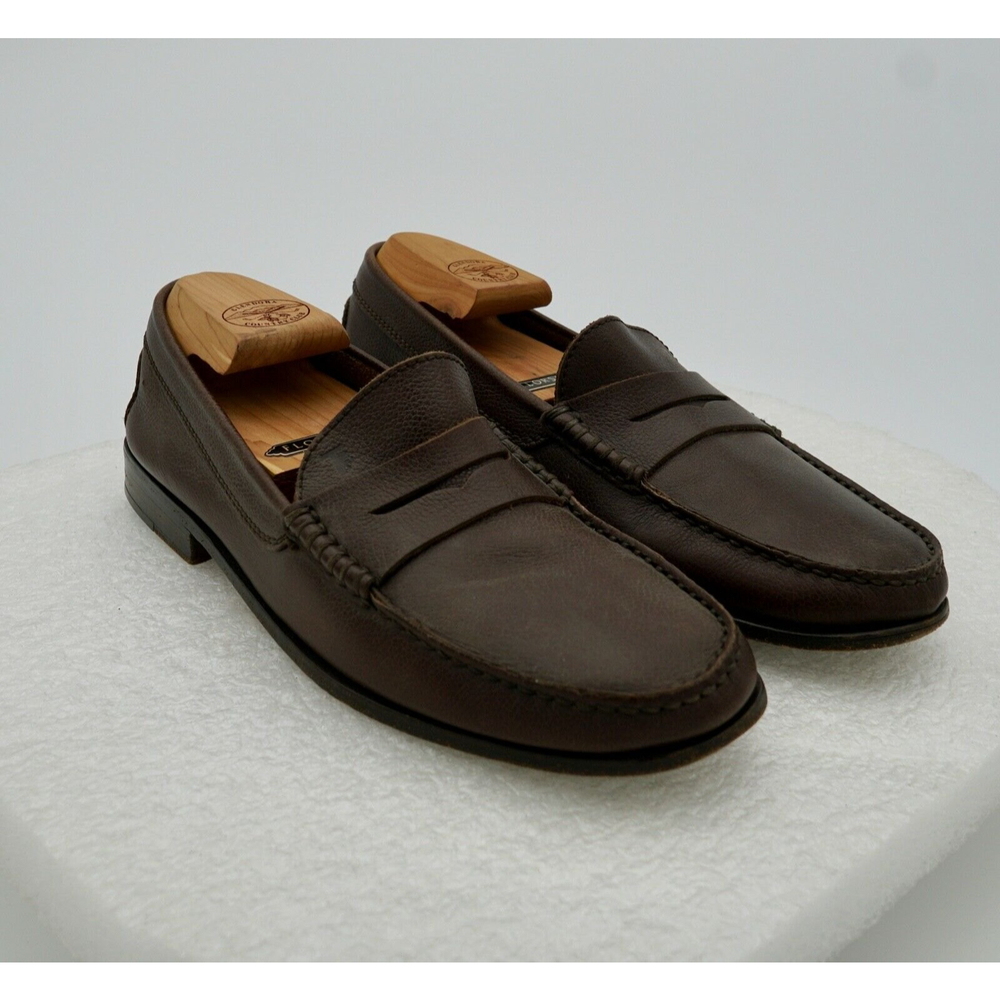 TOD'S Mens dress loafers brown Penny Loafers slip on Gommin luxury  us sz 7.5M